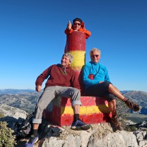 Rudi, Tommy and Alfred on the summit of 1395 meters high Navazo Alto
